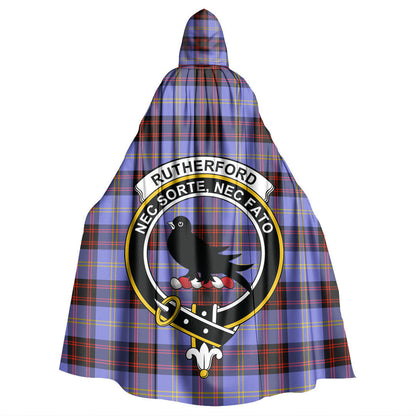 Rutherford Tartan Crest Hooded Cloak