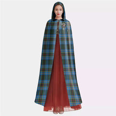 Cockburn Modern Tartan Crest Hooded Cloak