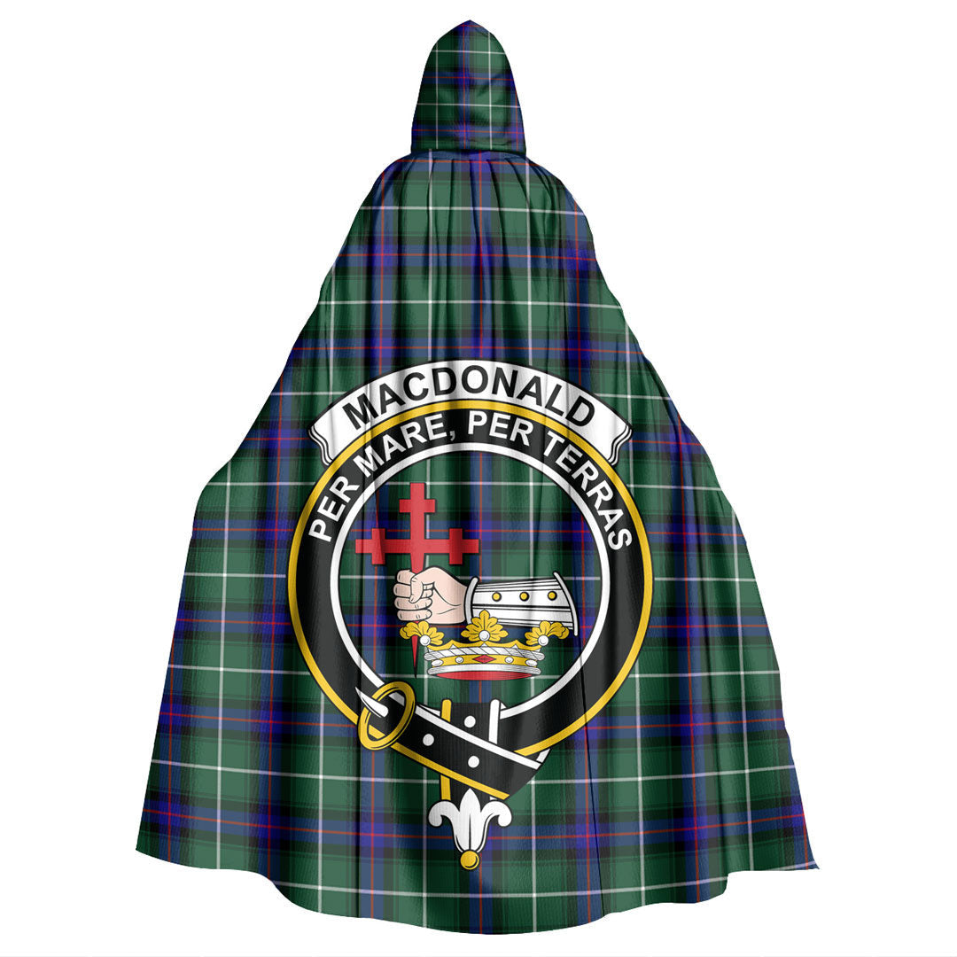 MacDonald of the Isles Hunting Modern Tartan Crest Hooded Cloak