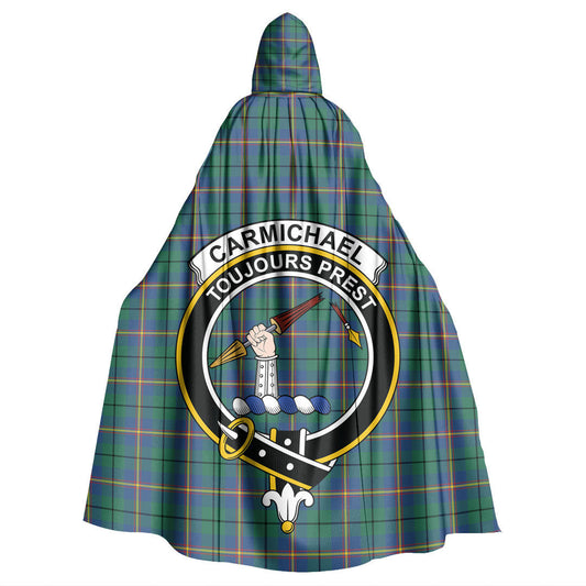 Carmichael Ancient Tartan Crest Hooded Cloak