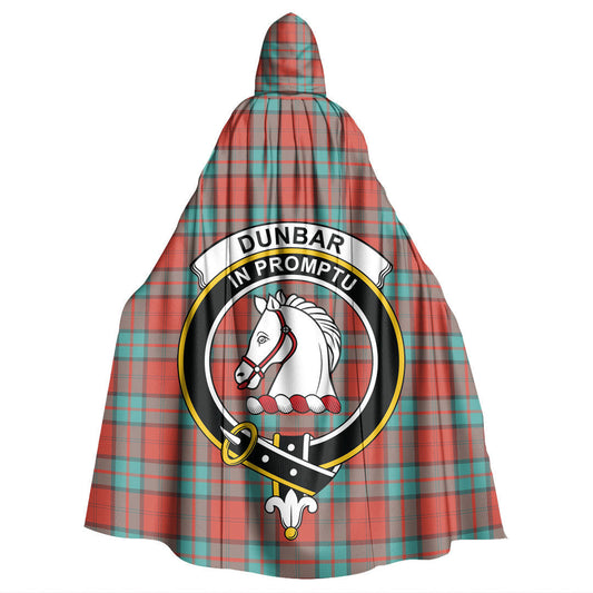 Dunbar Ancient Tartan Crest Hooded Cloak