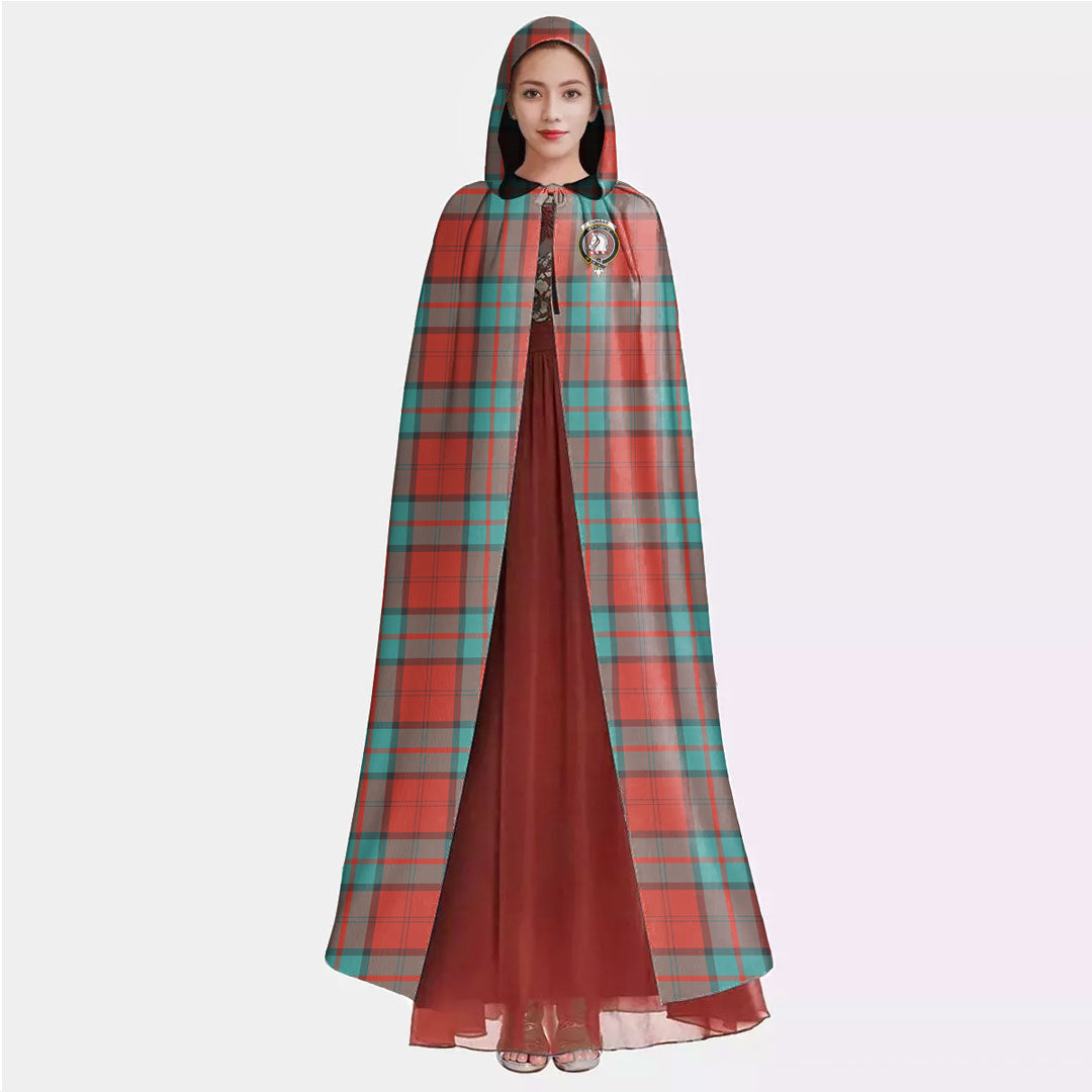 Dunbar Ancient Tartan Crest Hooded Cloak