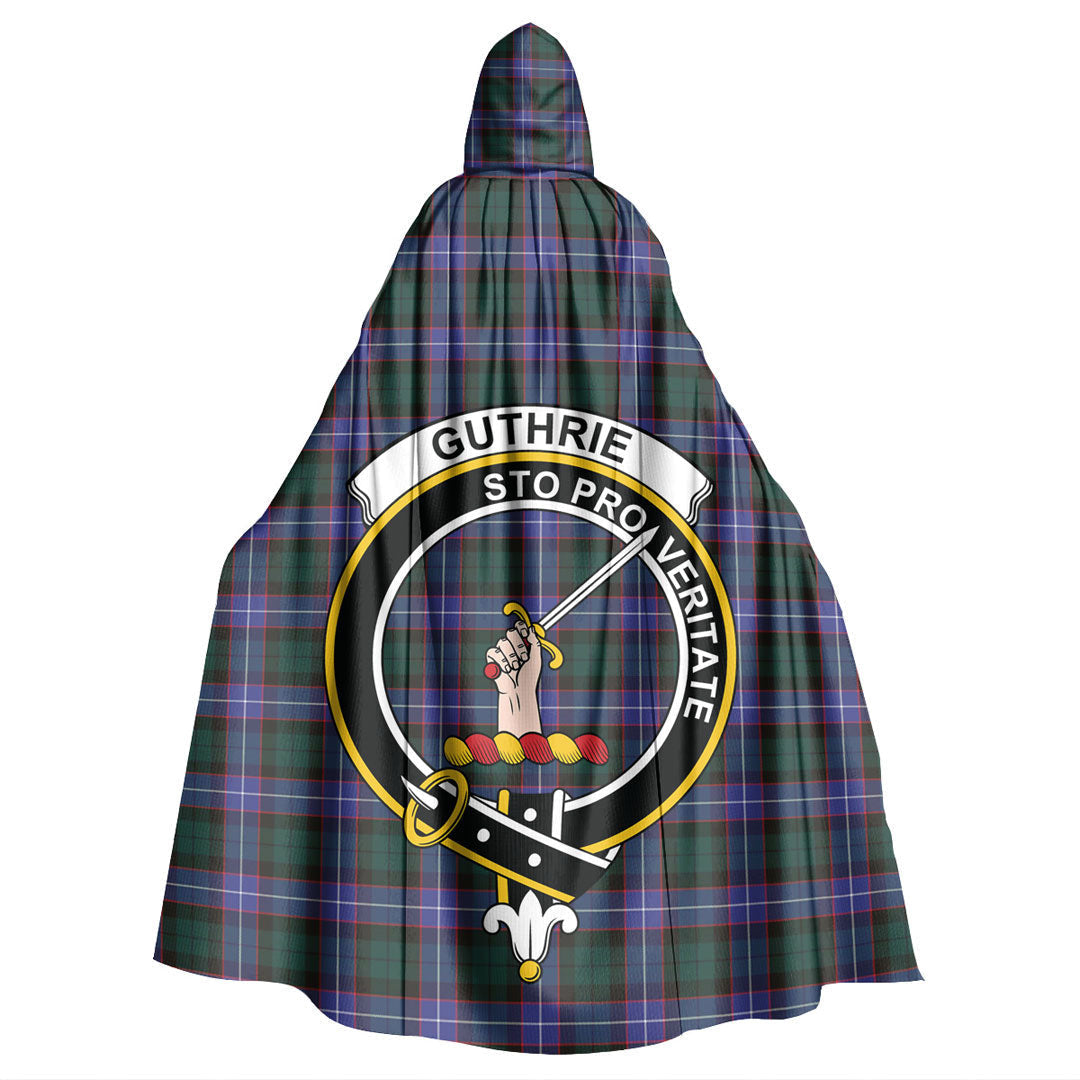 Guthrie Modern Tartan Crest Hooded Cloak