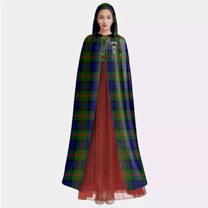 Dundas Modern 02 Tartan Crest Hooded Cloak