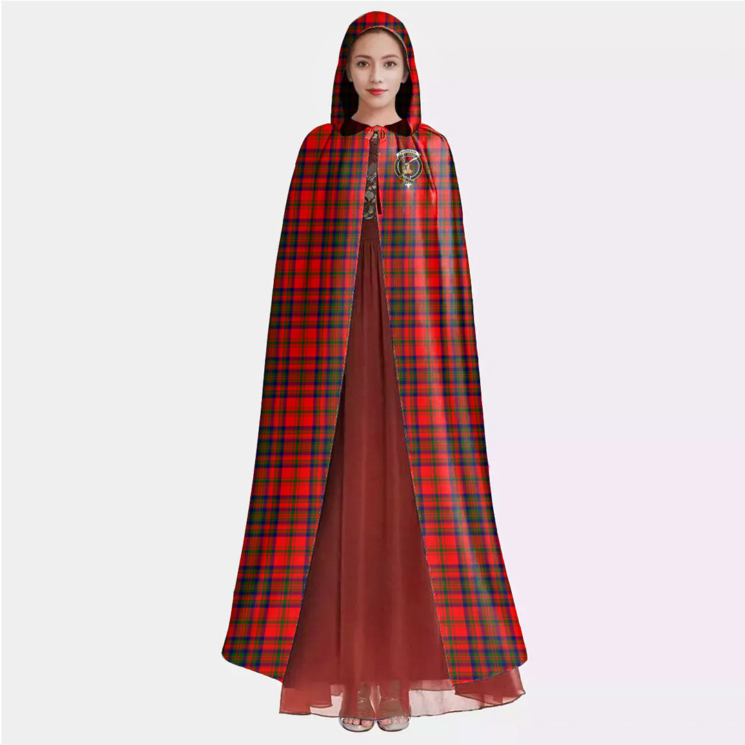 Matheson Modern Tartan Crest Hooded Cloak