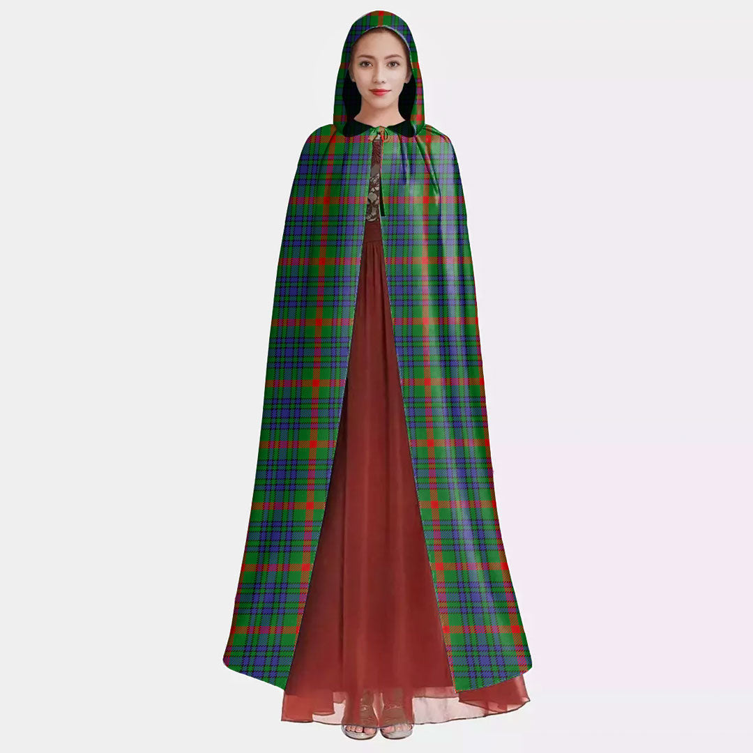 Aiton Tartan Plaid Hooded Cloak