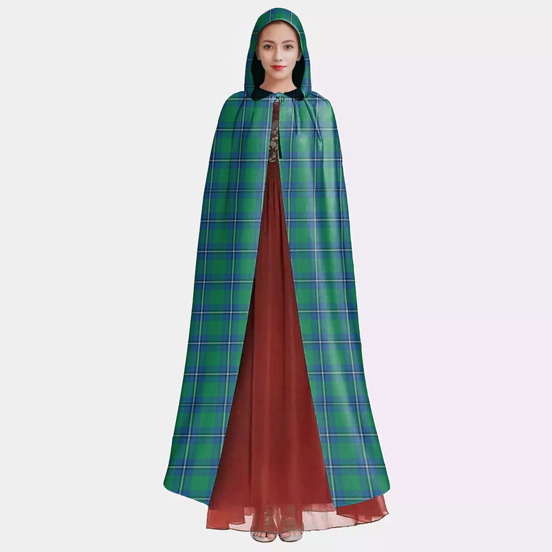 Irvine Ancient Tartan Plaid Hooded Cloak