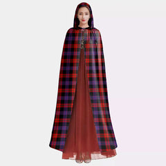 Brown Modern Tartan Plaid Hooded Cloak