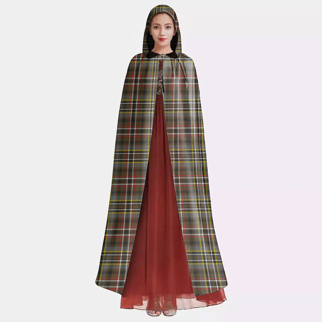 SCOTT GREEN WEATHERED Tartan Plaid Hooded Cloak