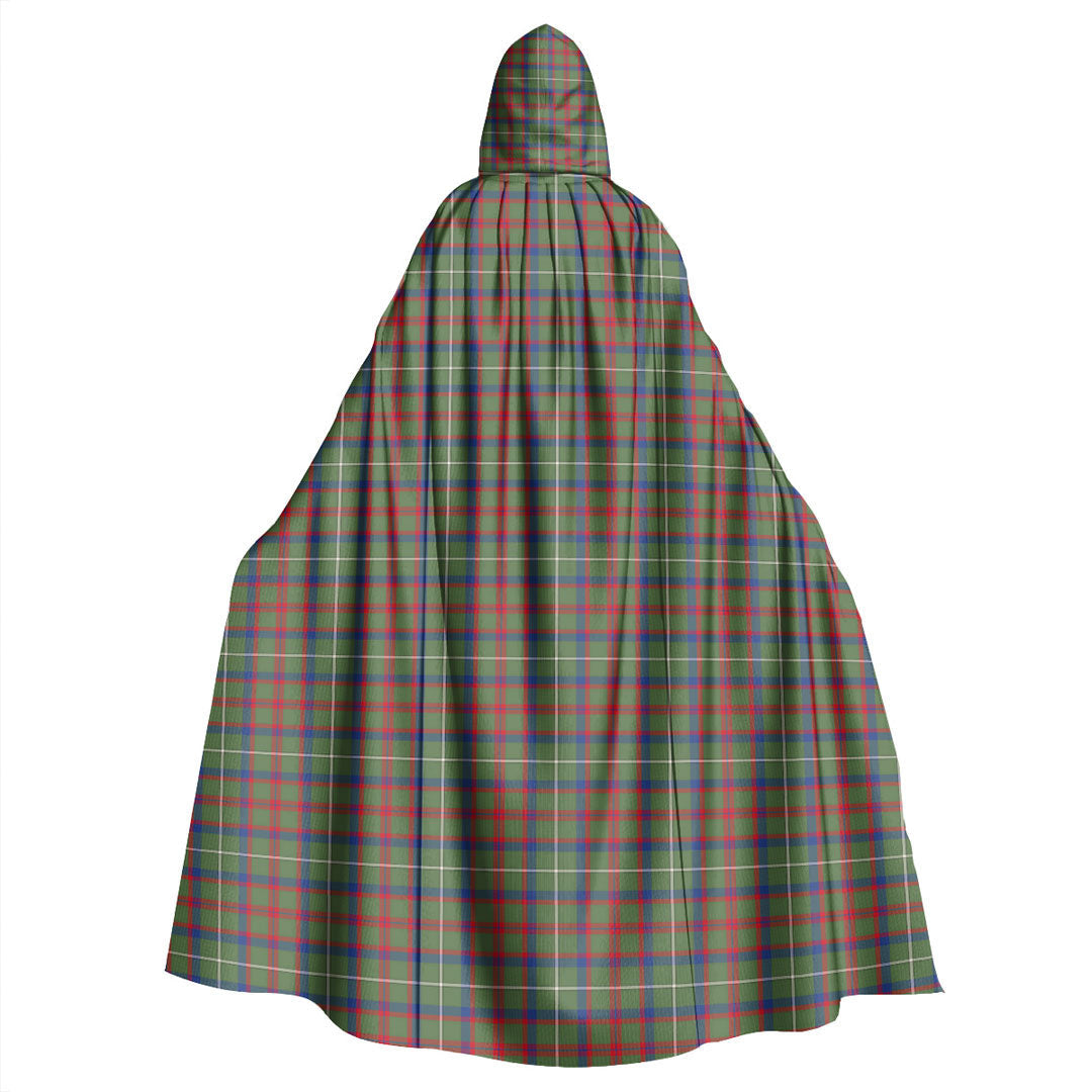 Shaw Green Modern Tartan Plaid Hooded Cloak