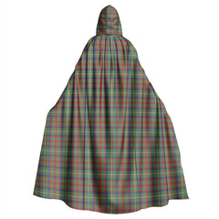 Shaw Green Modern Tartan Plaid Hooded Cloak