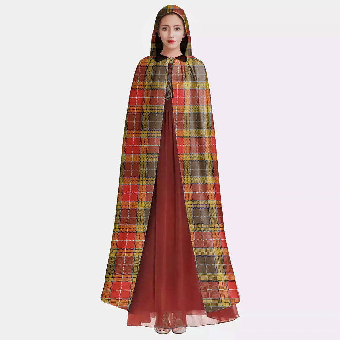 Buchanan Old Set Weathered Tartan Plaid Hooded Cloak