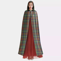 Shaw Green Modern Tartan Plaid Hooded Cloak