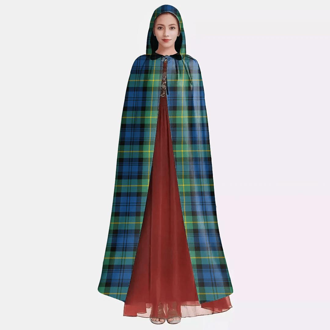 Gordon Ancient Tartan Plaid Hooded Cloak