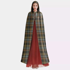 Stewart Hunting Weathered Tartan Plaid Hooded Cloak