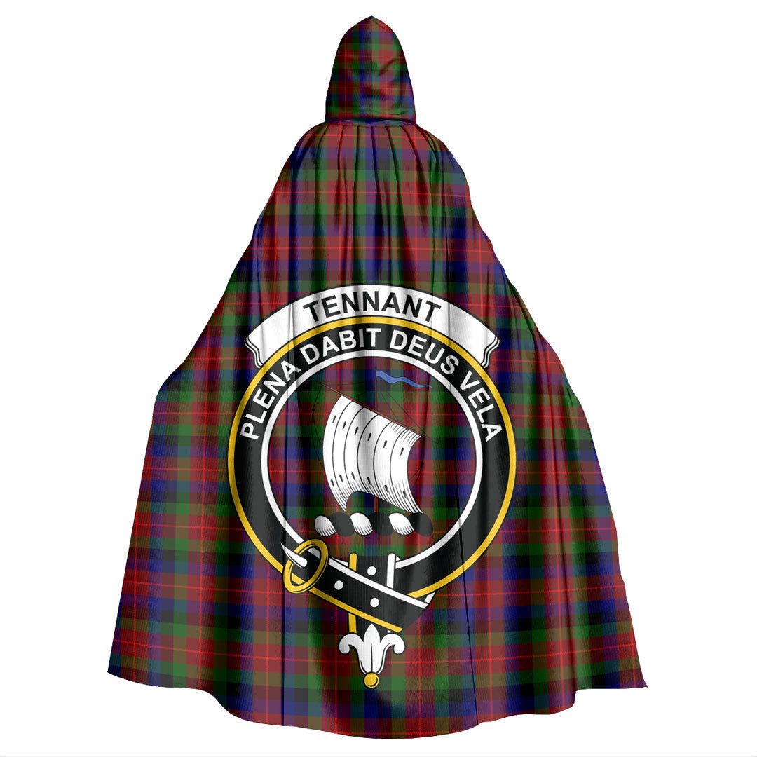 Tennant Tartan Crest Hooded Cloak