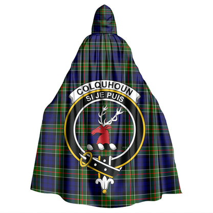 Colquhoun Modern Tartan Crest Hooded Cloak