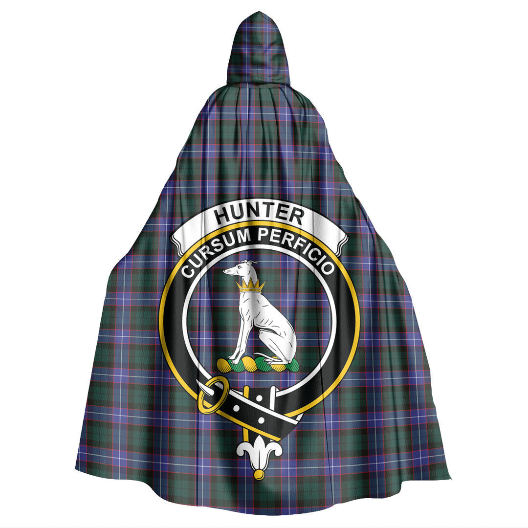 Hunter Modern Tartan Crest Hooded Cloak