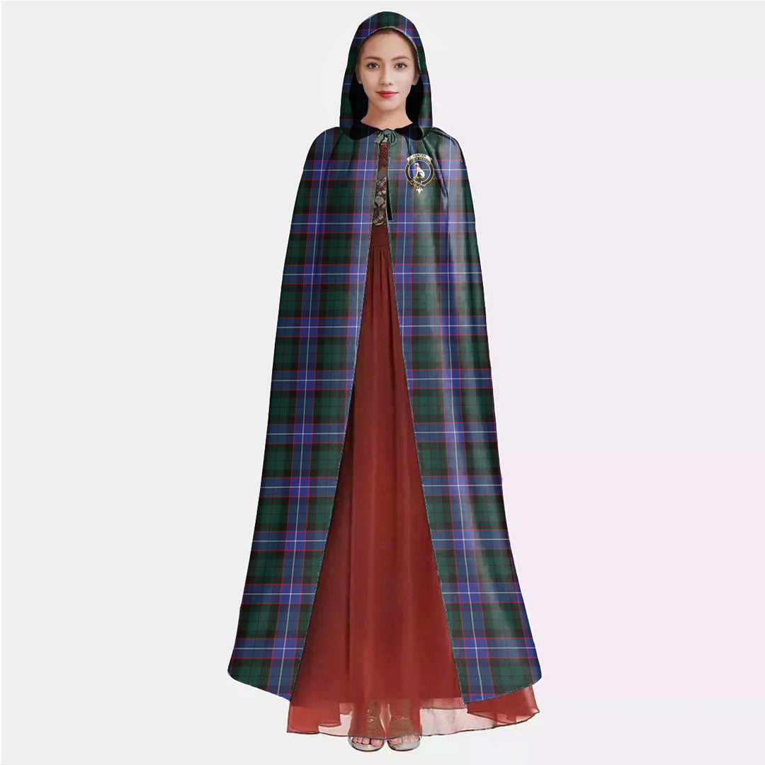 Hunter Modern Tartan Crest Hooded Cloak