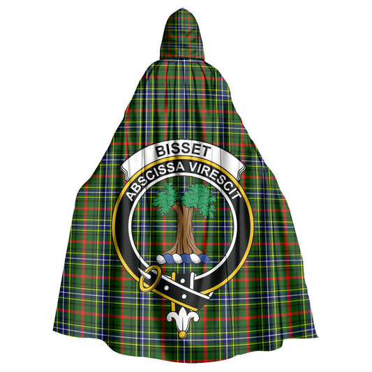 Bisset Tartan Crest Hooded Cloak