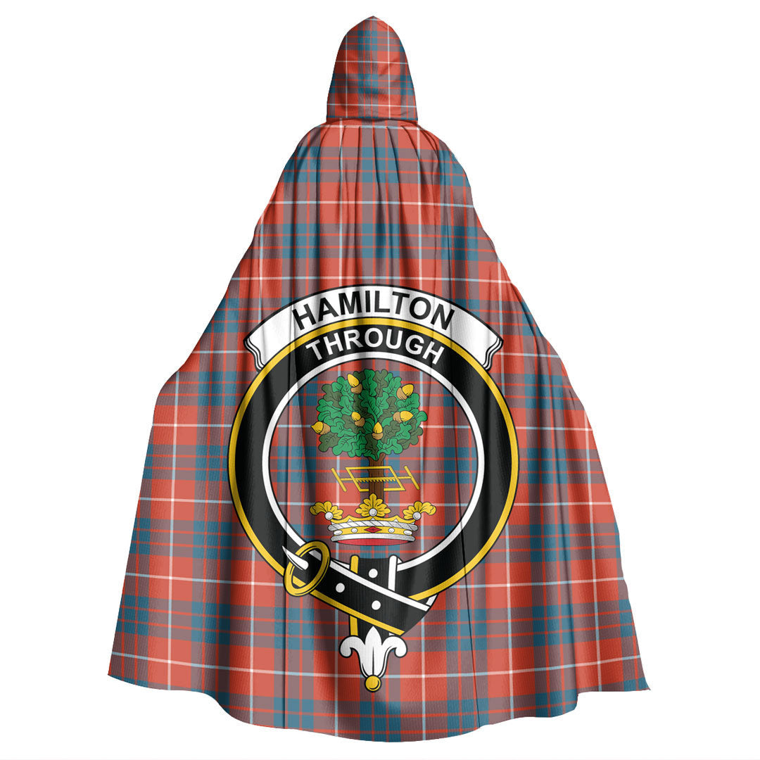 Hamilton Ancient Tartan Crest Hooded Cloak