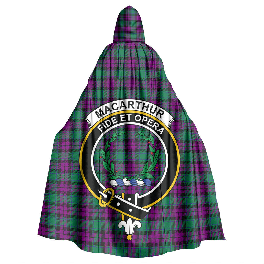 MacArthur Milton Tartan Crest Hooded Cloak