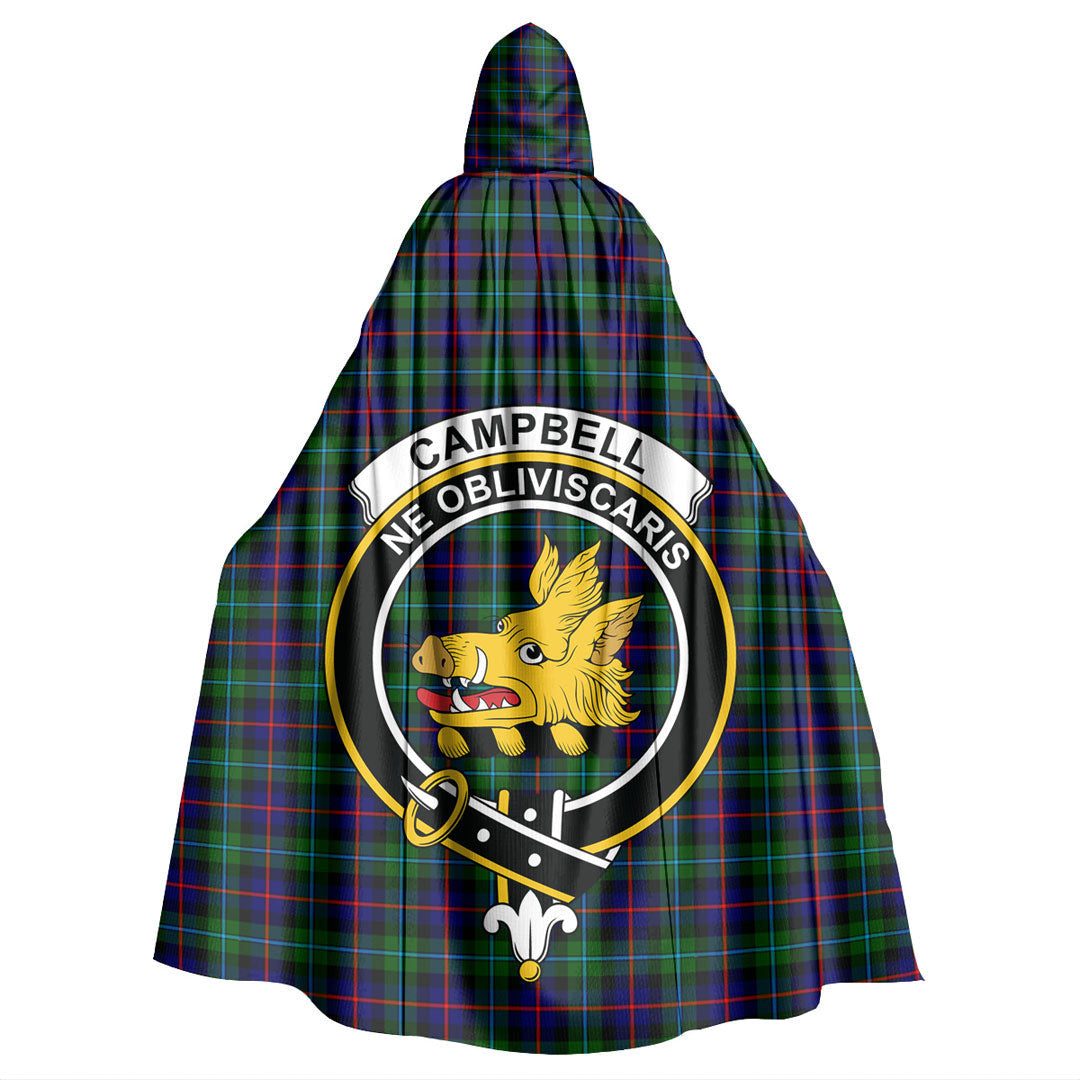 Campbell of Cawdor Modern Tartan Crest Hooded Cloak