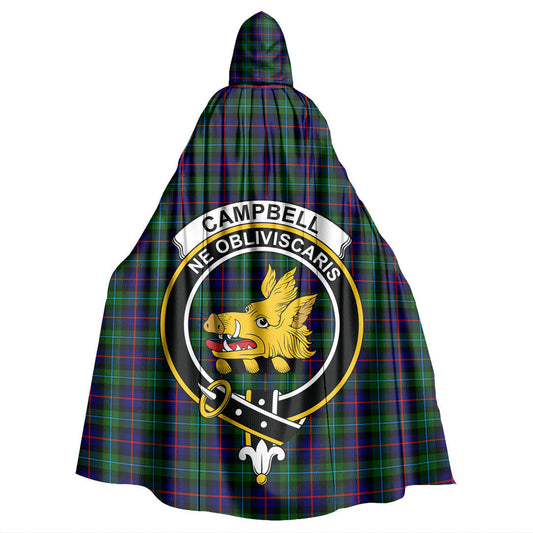 Campbell of Cawdor Modern Tartan Crest Hooded Cloak