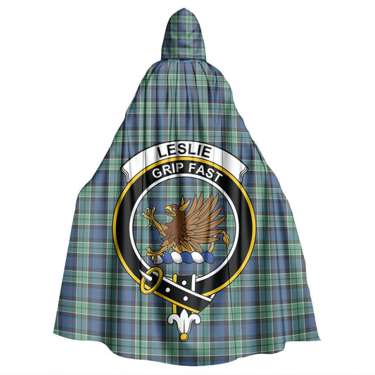 Leslie Hunting Ancient Tartan Crest Hooded Cloak