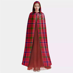 MacRae Modern Tartan Crest Hooded Cloak
