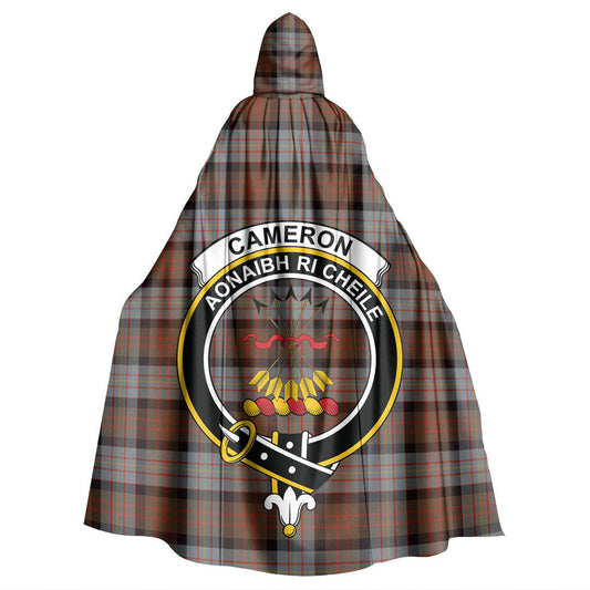 Cameron of Erracht Weathered Tartan Crest Hooded Cloak