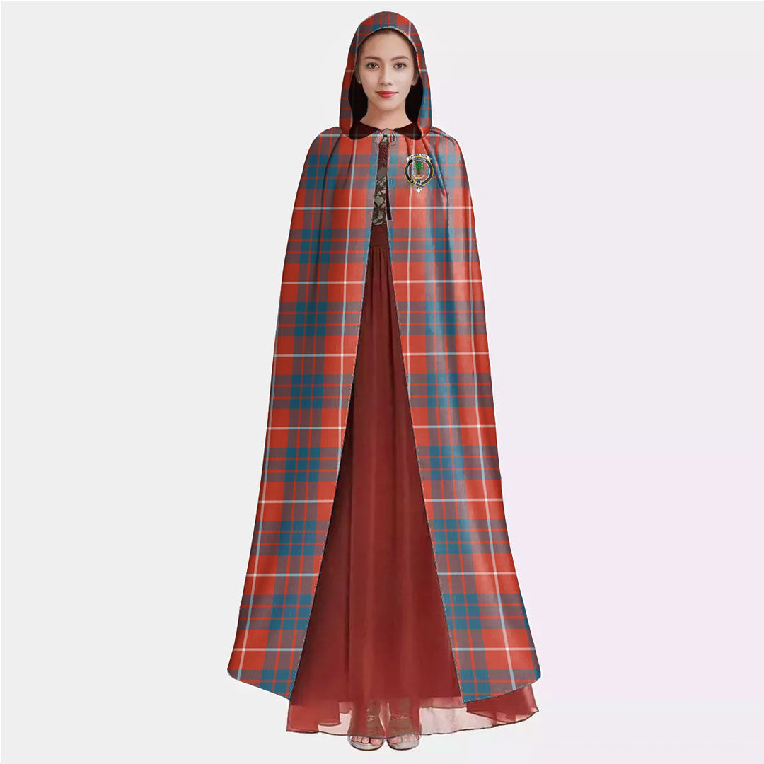 Hamilton Ancient Tartan Crest Hooded Cloak