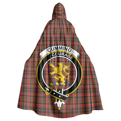 Cumming Hunting Weathered Tartan Crest Hooded Cloak