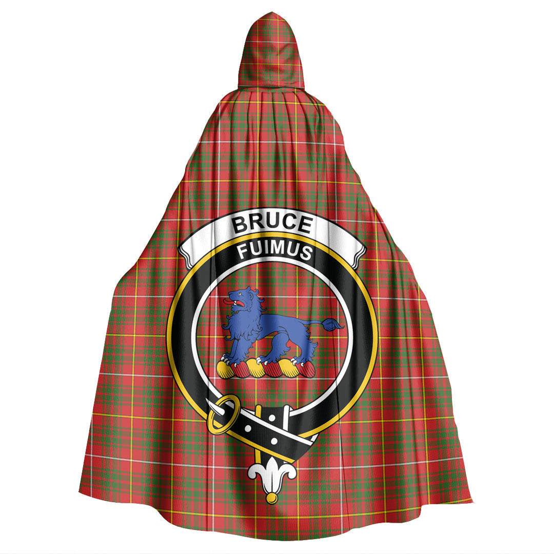 Bruce Modern Tartan Crest Hooded Cloak