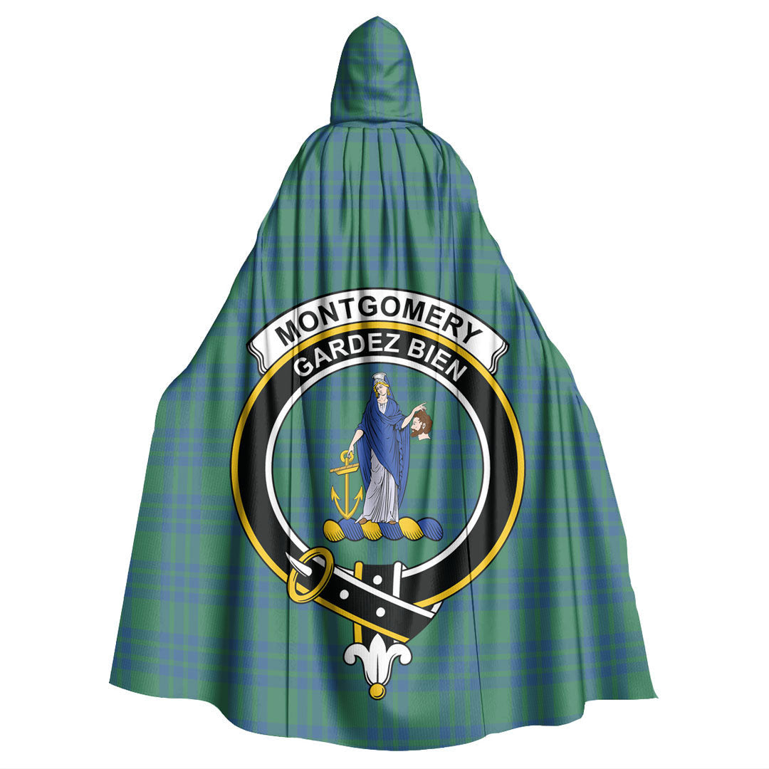 Montgomery Ancient Tartan Crest Hooded Cloak