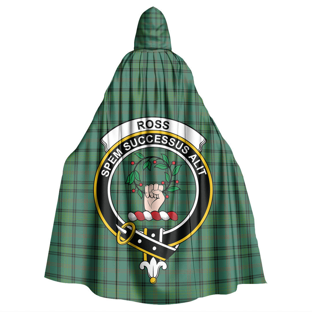 Ross Hunting Ancient Tartan Crest Hooded Cloak