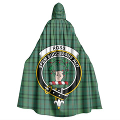 Ross Hunting Ancient Tartan Crest Hooded Cloak