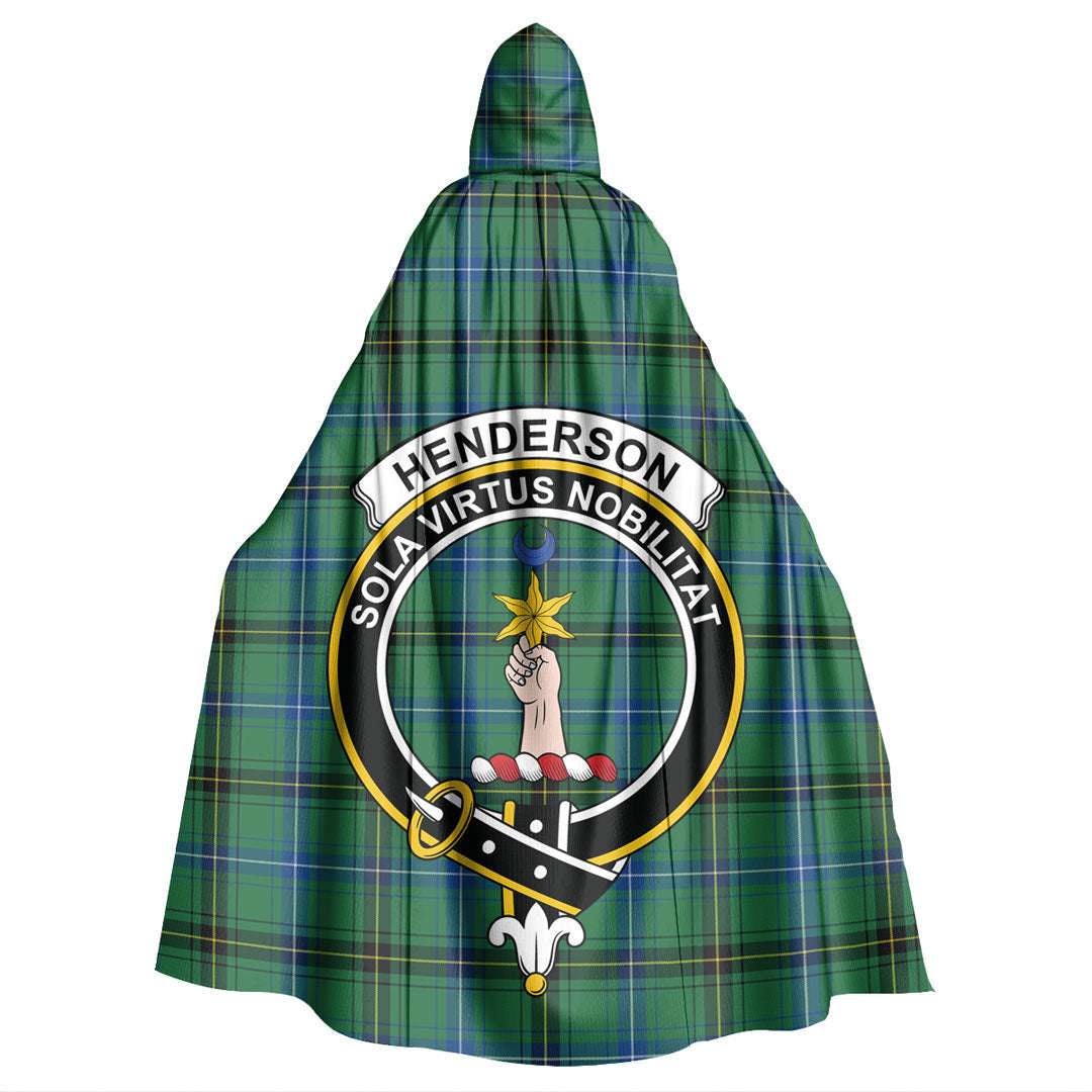 Henderson Ancient Tartan Crest Hooded Cloak