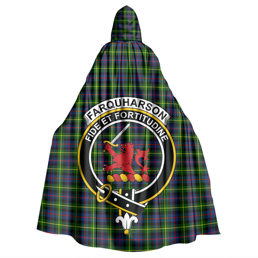 Farquharson Modern Tartan Crest Hooded Cloak