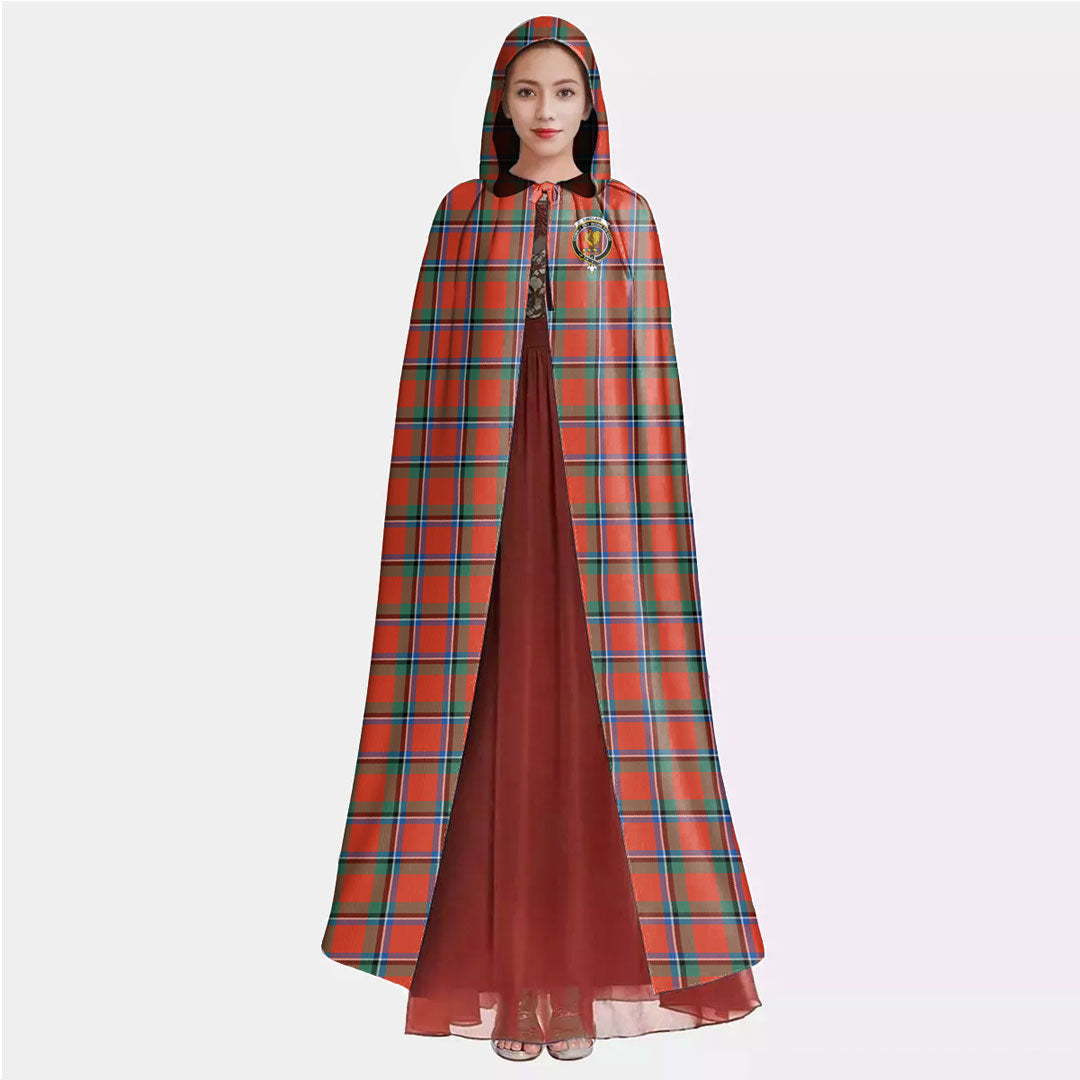 Sinclair Ancient Tartan Crest Hooded Cloak