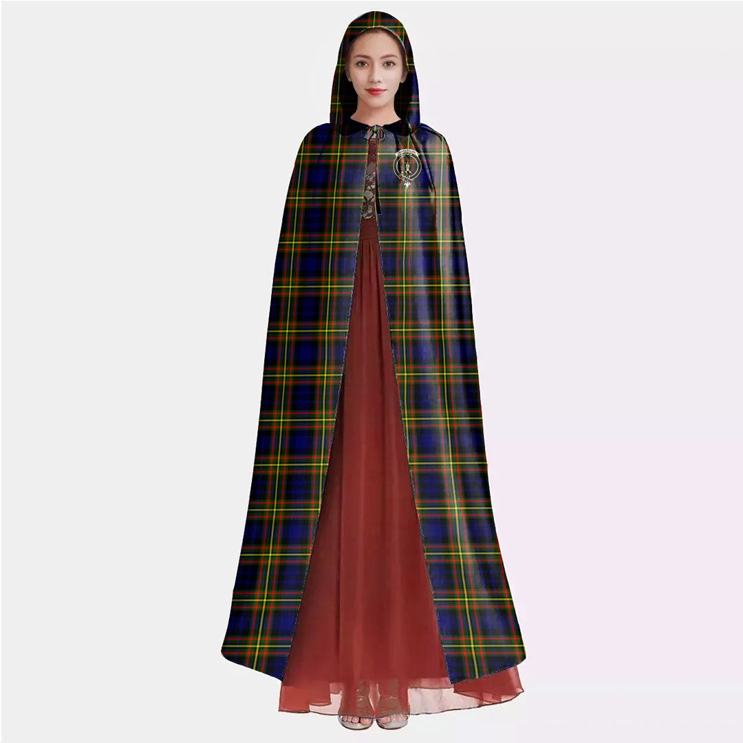 MacLellan Modern Tartan Crest Hooded Cloak