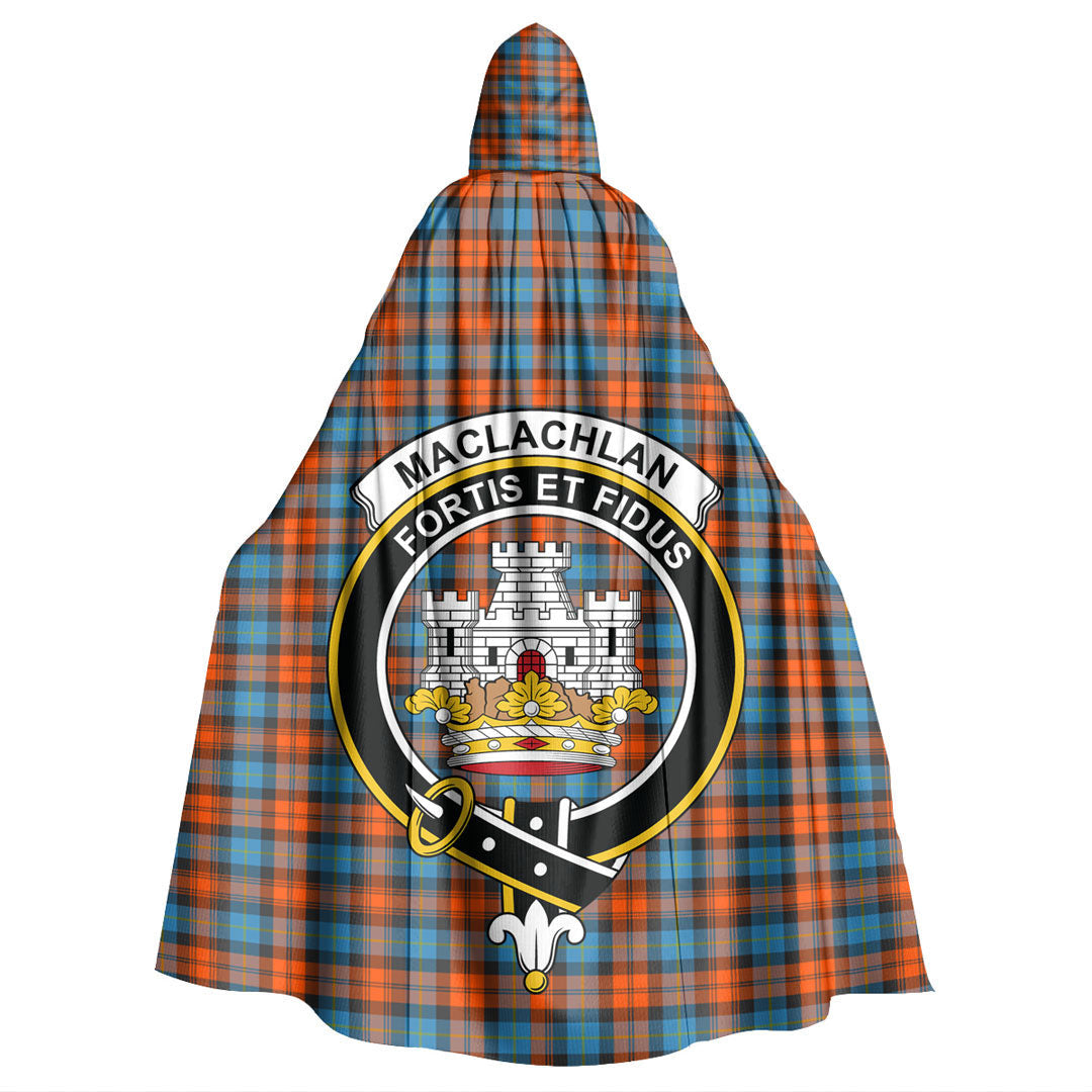 MacLachlan Ancient Tartan Crest Hooded Cloak