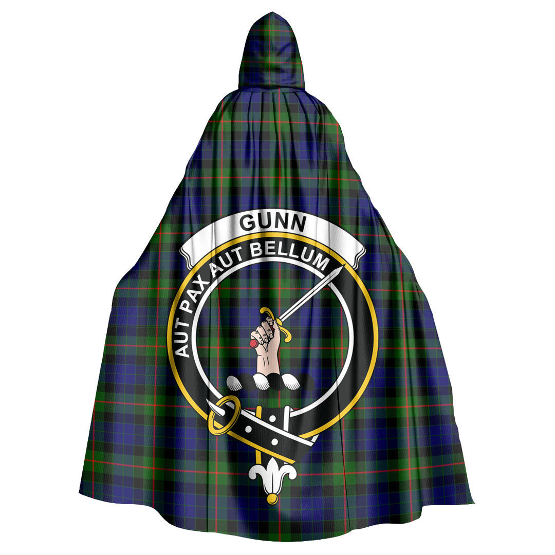 Gunn Modern Tartan Crest Hooded Cloak