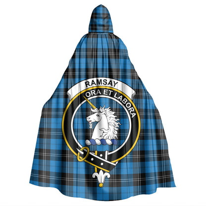 Ramsay Blue Ancient Tartan Crest Hooded Cloak