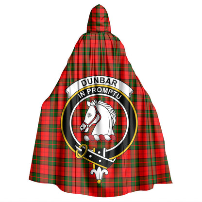 Dunbar Modern Tartan Crest Hooded Cloak