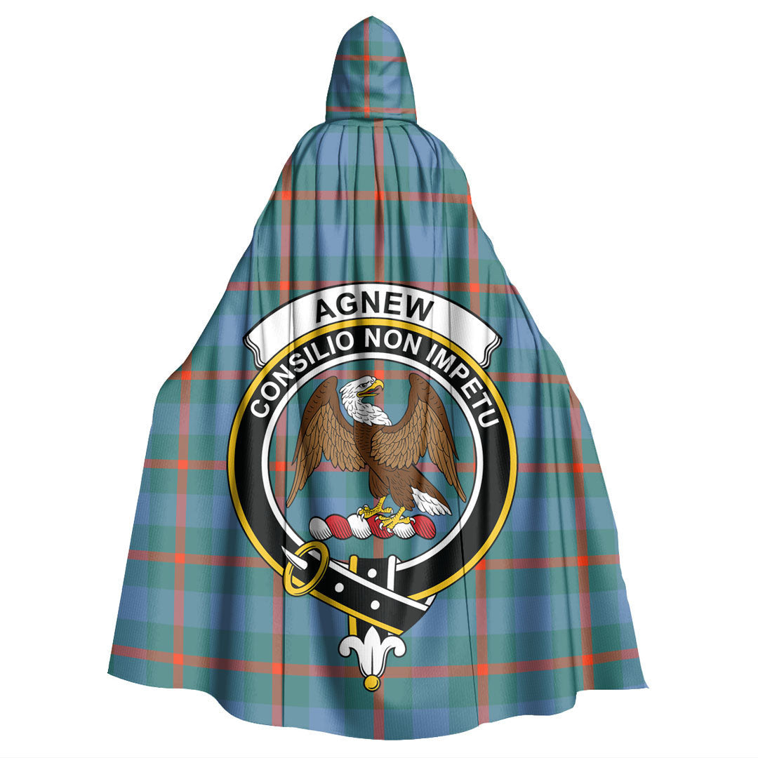 Agnew Ancient Tartan Crest Hooded Cloak