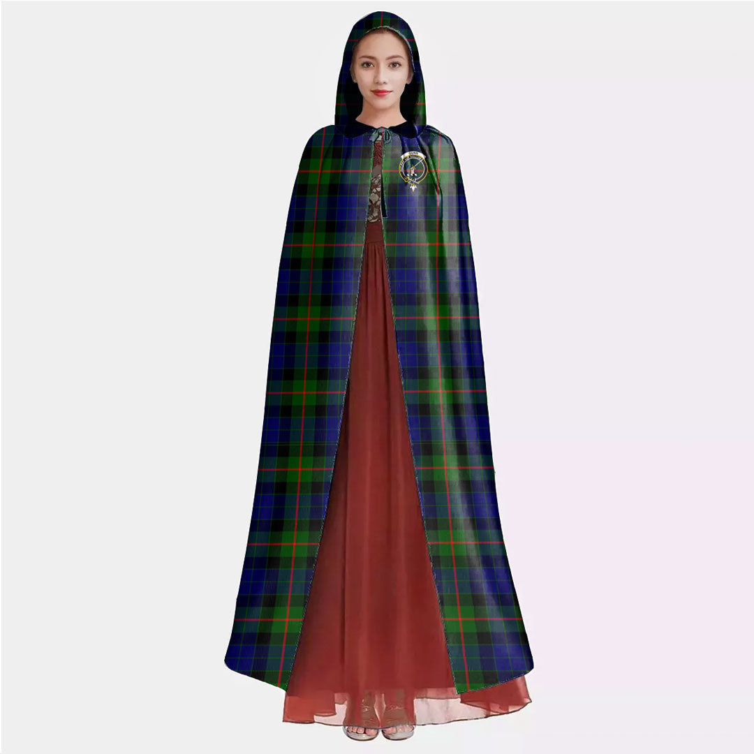 Gunn Modern Tartan Crest Hooded Cloak