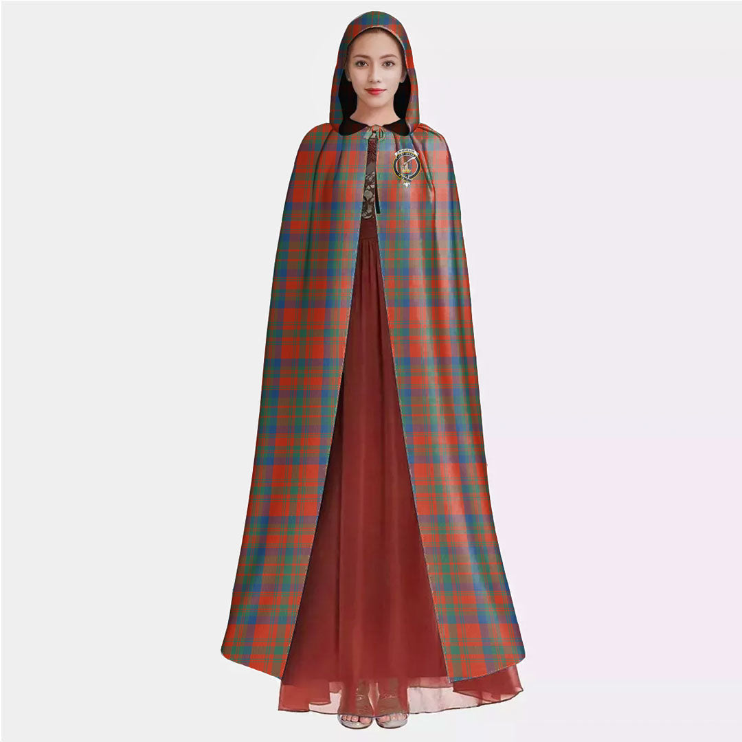 Matheson Ancient Tartan Crest Hooded Cloak