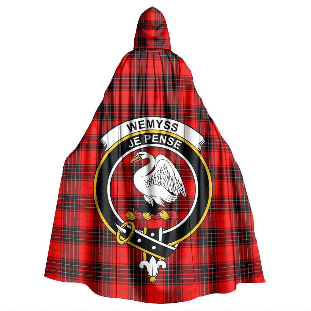 Wemyss Modern Tartan Crest Hooded Cloak