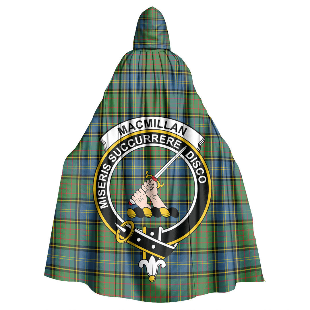 MacMillan Hunting Ancient Tartan Crest Hooded Cloak